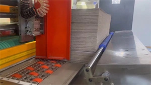  خط طباعة فليكسو عالي الدقة بخمسة ألوان وقطع دوارني وتشكيل فواصل للكرتون عند العميل البيلاروسي