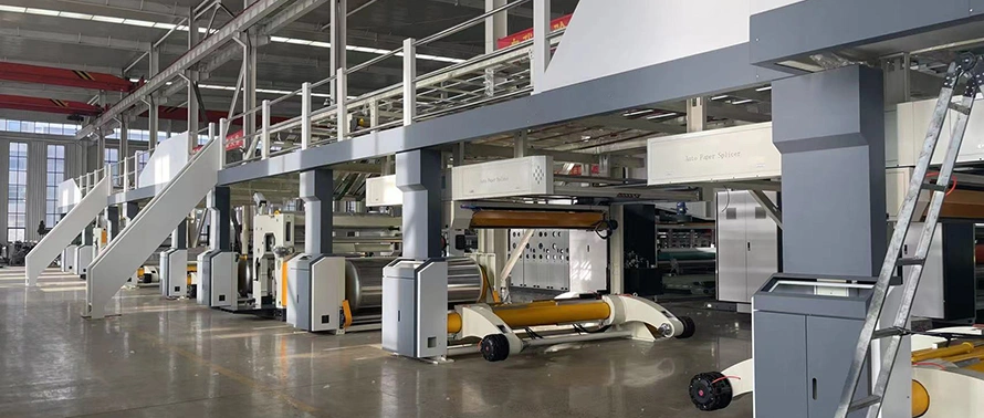 خط إنتاج الكرتون المضلع بخمس طبقات