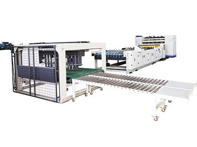 ماكينة الشق والقطع والتكديس للكرتون ثنائي الطبقة