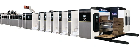 ماكينة طباعة فليكسو على الألواح الكرتونية المضلعة (السيرفو)