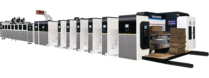 ماكينة طباعة فليكسو مع طي ولصق بالسيرفو (مزدوجة اللفائف)